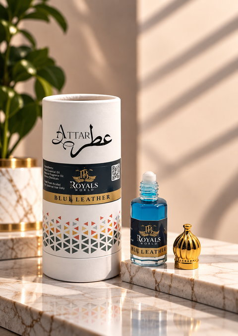 Blue Leather Attar – Bold & Sophisticated Fragrance | 6ml 12ml