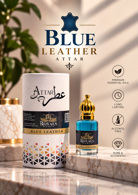 Blue Leather Attar – Bold & Sophisticated Fragrance | 6ml 12ml